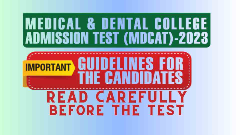 Read more about the article MDCAT 2024-25 [Instructions before the Test]